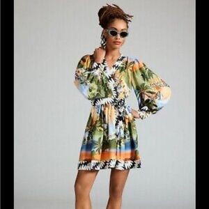 Farm Rio Carioca Mini Wrap Dress